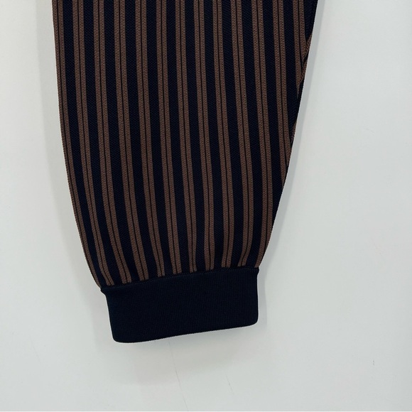 A.P.C. Lucy Striped Jacquard Knit Track Pants in Navy Stripe Size XL - Picture 8 of 9